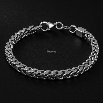 Chunky Link Bracelet Combo For Men (Gold Plated, Silver & Black)