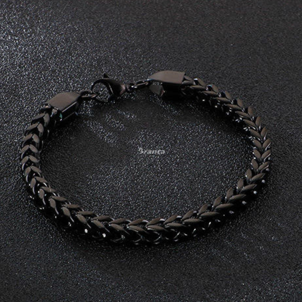 Chunky Link Bracelet Combo For Men (Gold Plated, Silver & Black)