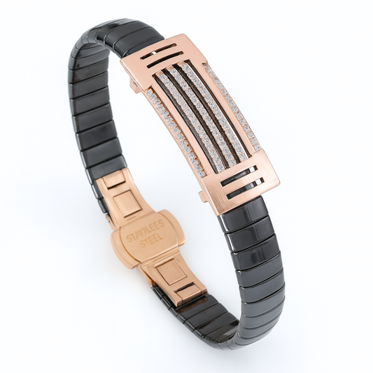 Triline Diamond Ceramic Stainless Steel  For Men