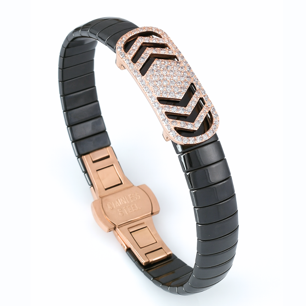 Titan V-Band Cerami Rose Gold Bracelet For Men