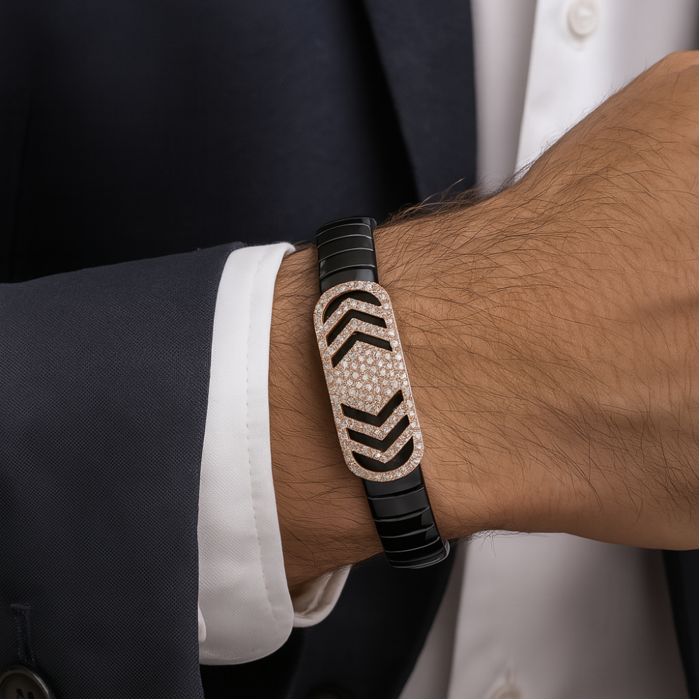 Titan V-Band Cerami Rose Gold Bracelet For Men