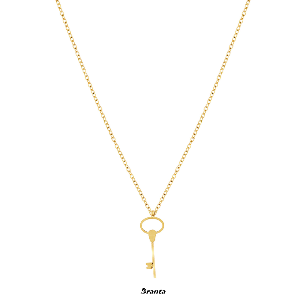 Gold Key Charm Necklace